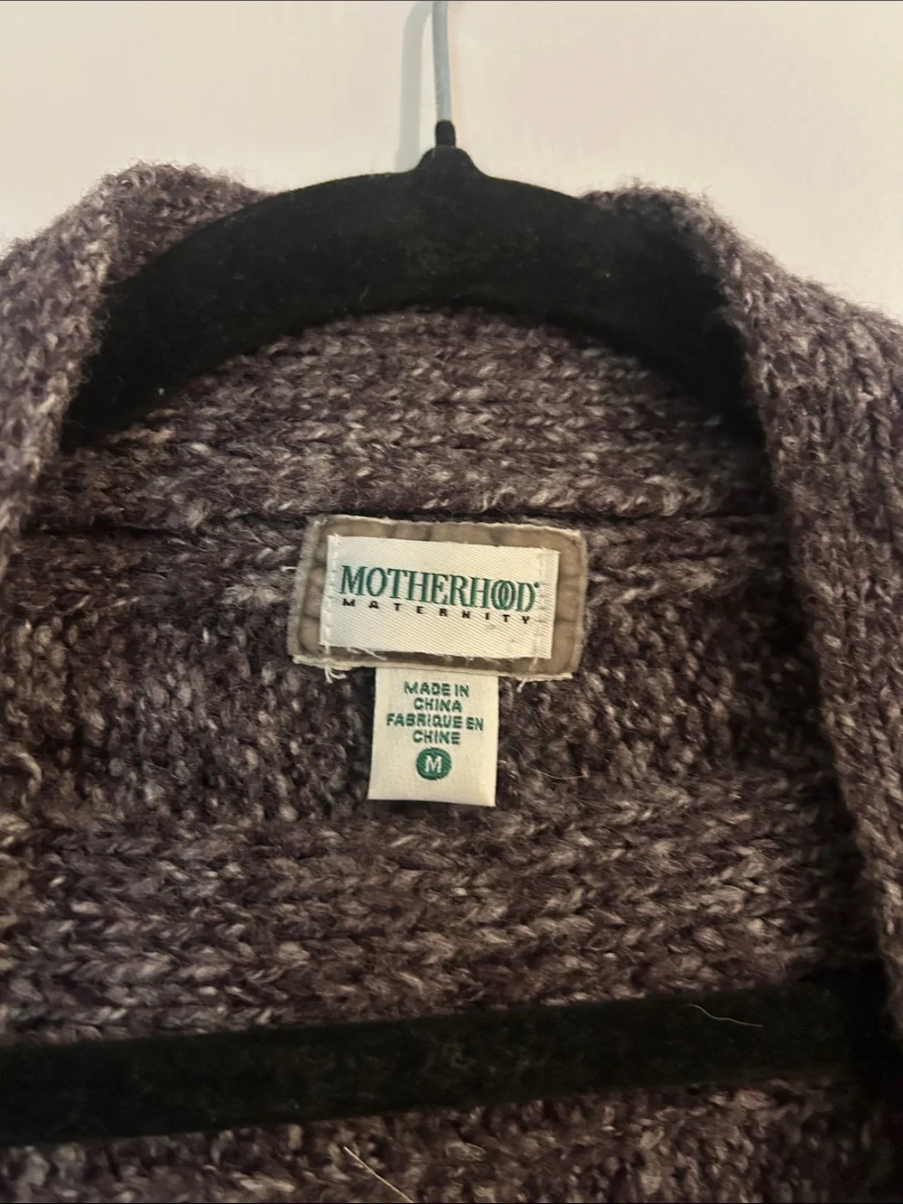 Worthington Marled Brown Open-Front Knit Cardigan